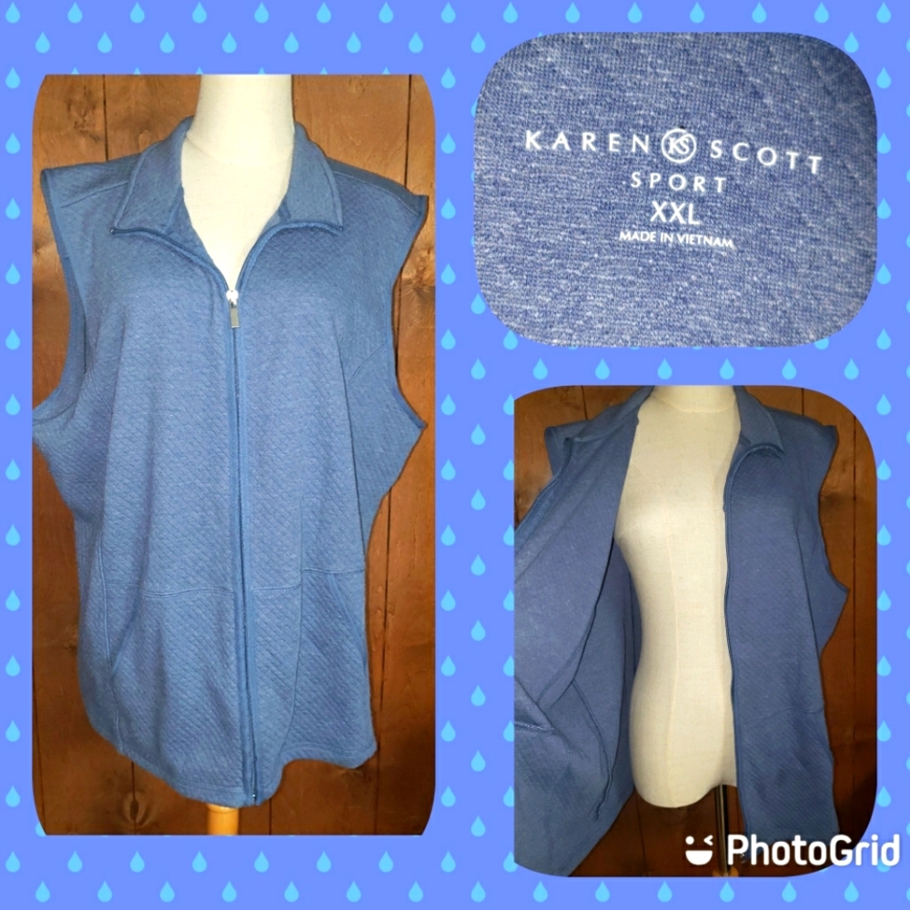 Blue Karen Scott Sport Vest